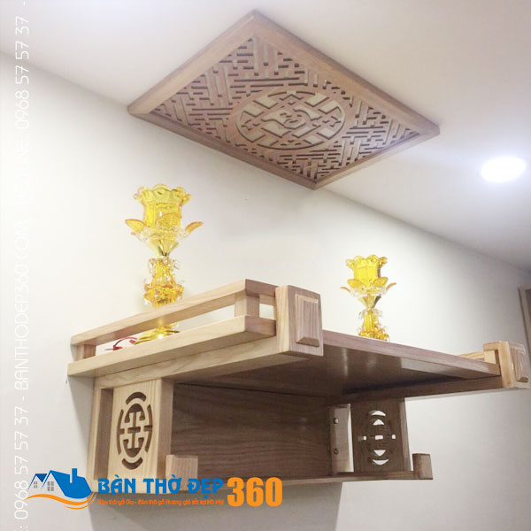 Cung cấp bàn thờ treo tường gỗ mít giá rẻ tại Hà Nội