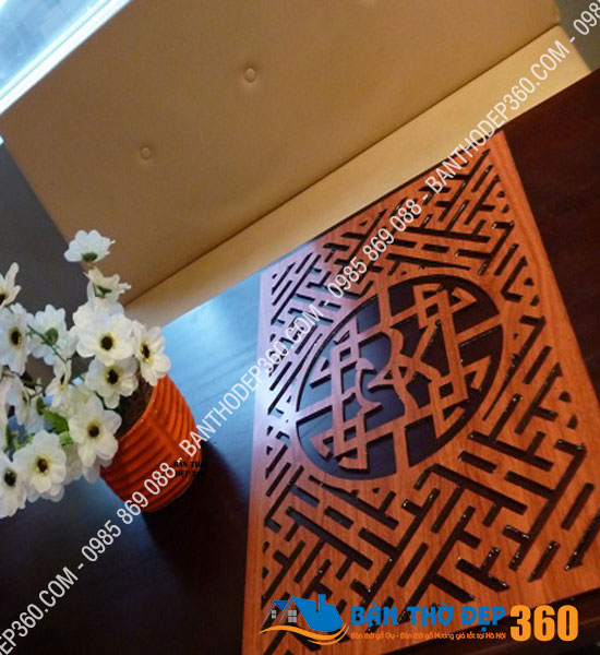 Tấm chống ám khói bàn thờ 41x61cm chữ LỘC màu nâu tại HCM
