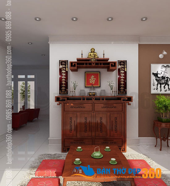 Thiết kế mẫu phòng thờ gỗ đẹp tại Quận Gò Vấp HCM