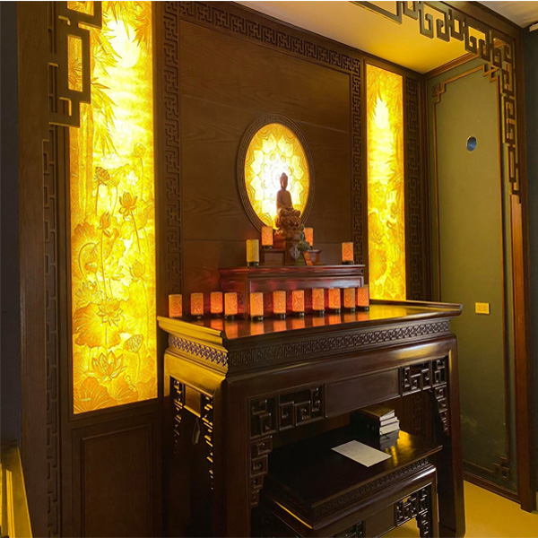Tranh trúc chỉ bàn thờ chung cư tại Hà Nội TCT05