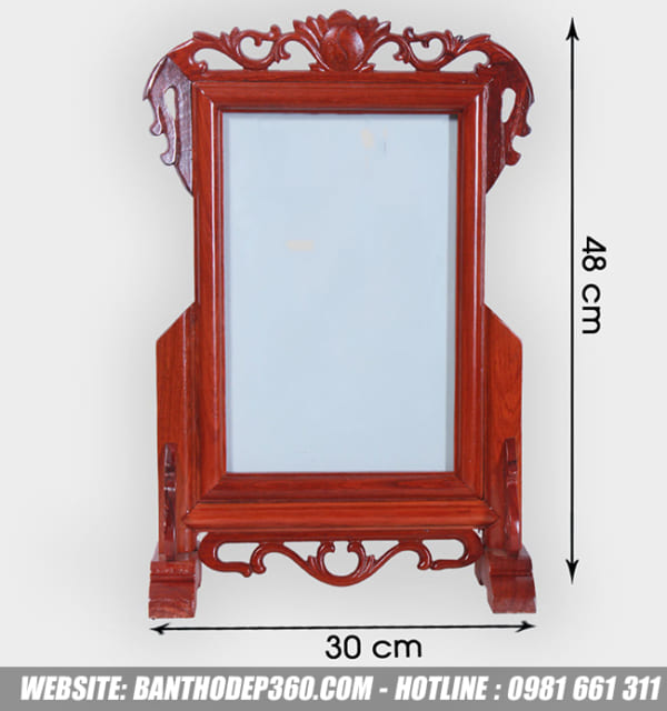 Giá khung ảnh thờ gỗ hương kích thước 30x48cm