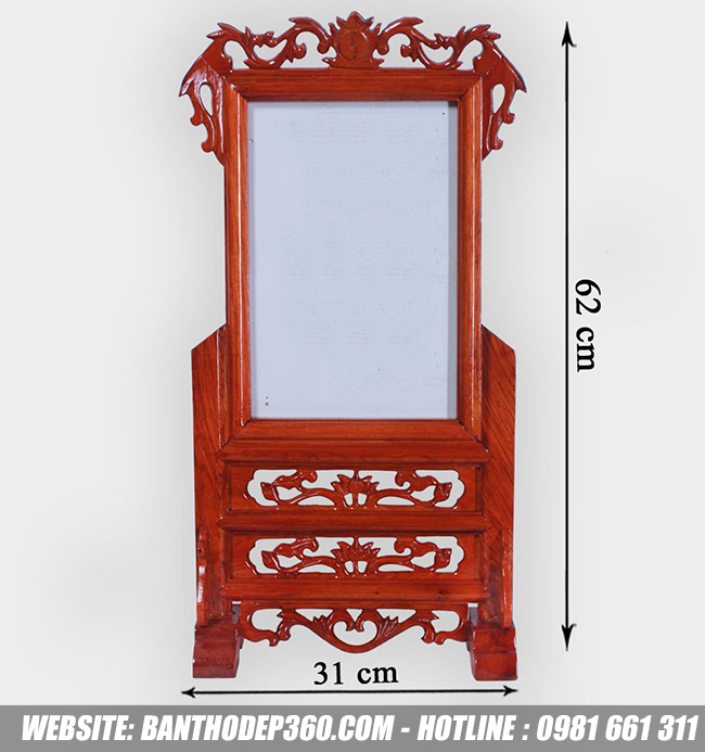 Khung bàn thờ mẫu mã đẹp cao cấp kích thước 31x62cm